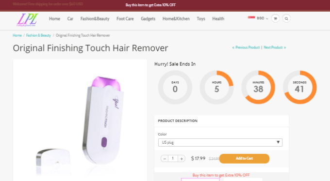 Yes original finishing touch hair remover